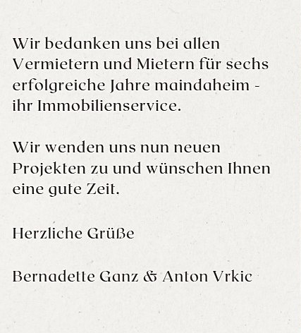 Maindaheim GbR - Ihr Immobilien-Service - Würzburg